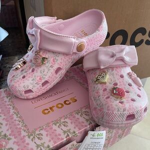 LoveShack Fancy x CROCS Pink Milk Kids Classic Clog